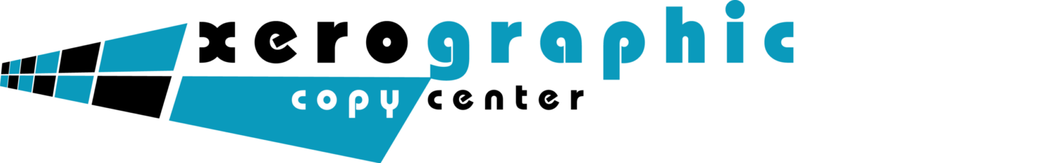 Xerographic Logo in Cyan and Black